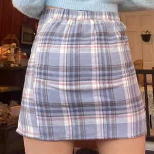 PRIMARK small blue plaid skirt